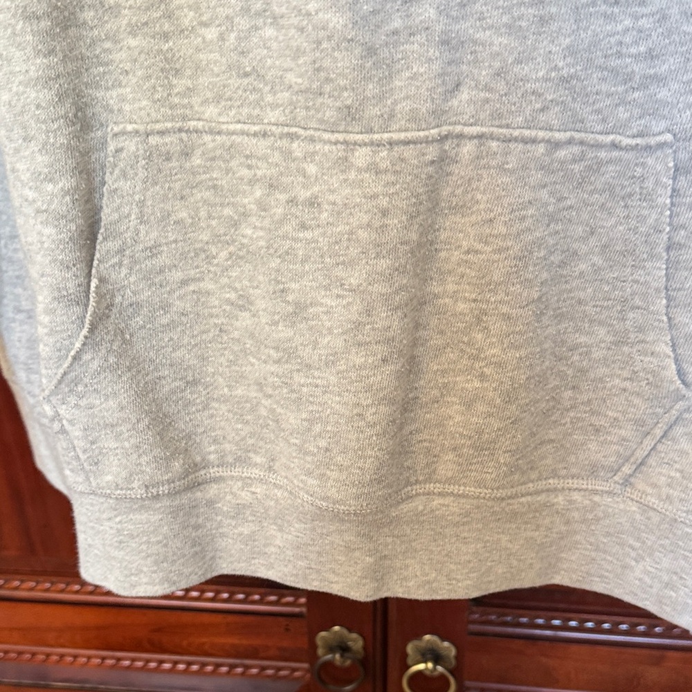 American Eagle Outfitters Light Gray Hoodie with Pink Floral Embroidery - Picture 6 of 7